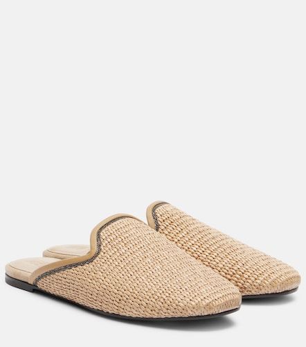 Monili raffia mules - Brunello Cucinelli - Modalova
