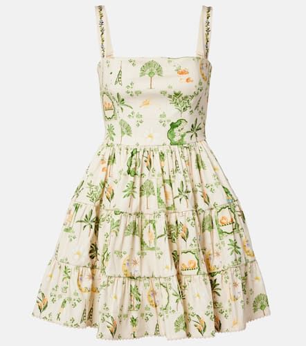 Robe Lime en coton mélangé à fleurs - Agua by Agua Bendita - Modalova