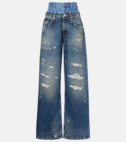 Jeans anchos a capas con efecto desgastado - Dolce&Gabbana - Modalova