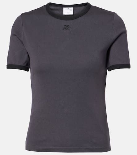 CourrÃ¨ges Signature cotton jersey T-shirt - Courreges - Modalova