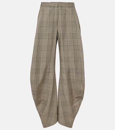 Plaid mid-rise barrel-leg pants - Acne Studios - Modalova