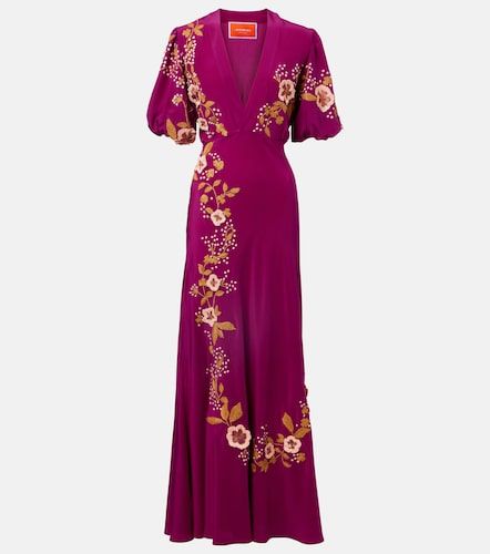 Bestickte Robe Marlene aus Seide - La DoubleJ - Modalova