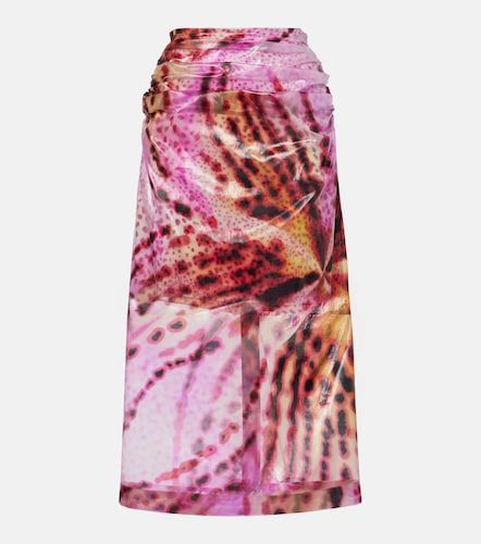 Sami printed gathered midi skirt - Dries Van Noten - Modalova