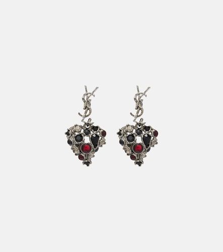 Cassandre embellished drop earrings - Saint Laurent - Modalova
