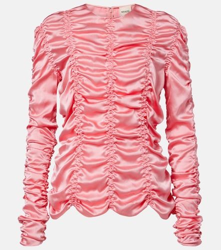 Rory ruched silk charmeuse top - Khaite - Modalova