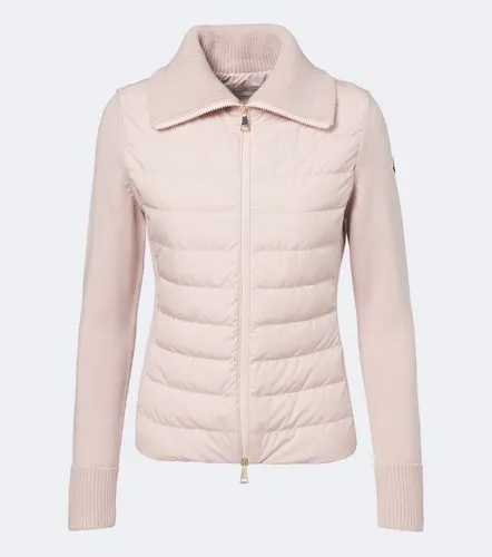Cárdigan con plumas de lana virgen - Moncler - Modalova