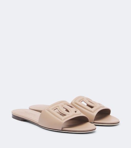 Dolce&Gabbana DG leather slides - Dolce&Gabbana - Modalova