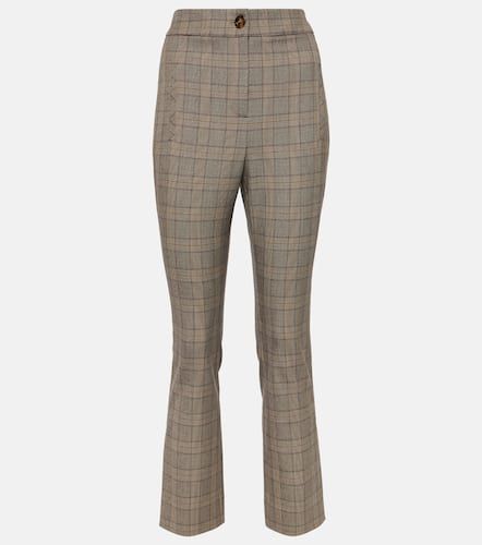 Checked high-rise slim pants - Veronica Beard - Modalova