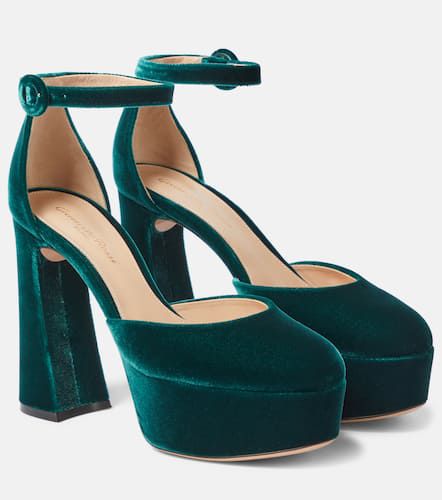 Holly D'Orsay velvet platform pumps - Gianvito Rossi - Modalova