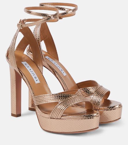 Ari 120 leather platform sandals - Aquazzura - Modalova