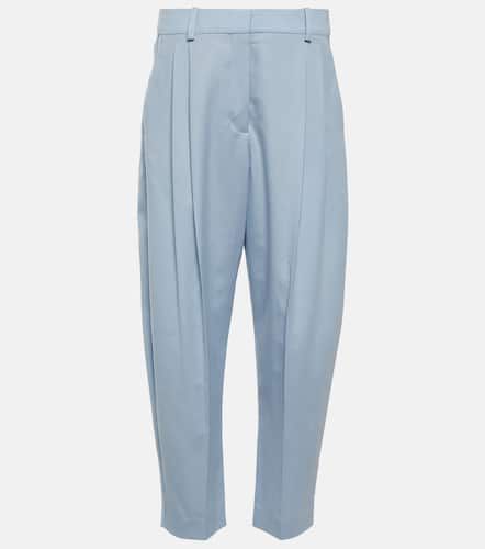 Cropped pleated wool pants - Stella McCartney - Modalova