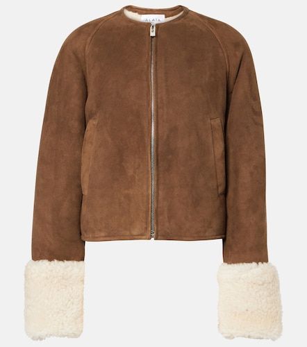 Alaïa Giacca in suede con shearling - Alaia - Modalova