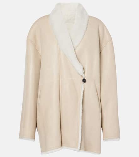 Elanore shearling-trimmed leather coat - Isabel Marant - Modalova