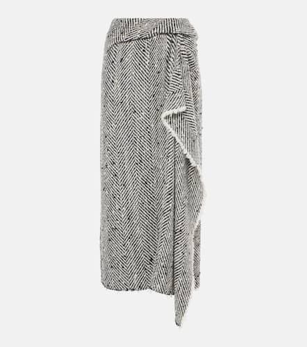 Erdem Draped herringbone midi skirt - Erdem - Modalova