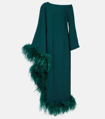 One-shoulder feathered sequined gown - Taller Marmo - Modalova