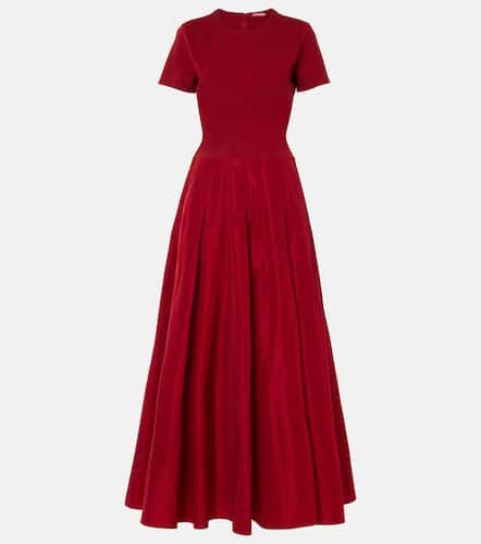 Pleated ponte and grosgrain maxi dress - Staud - Modalova