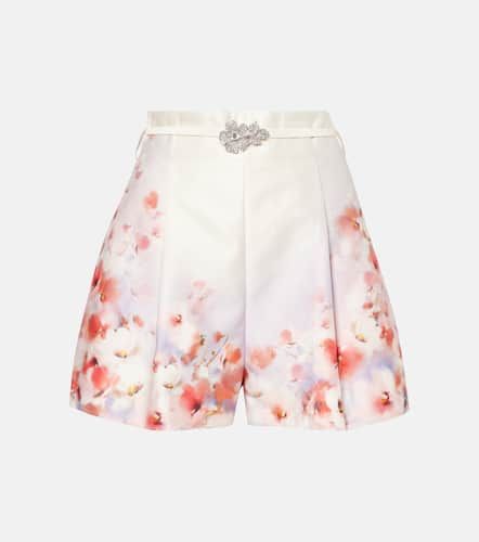 Crush Flat Front silk and cotton shorts - Zimmermann - Modalova