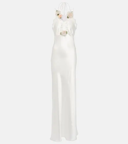Vestido de novia de seda con encaje - Rodarte - Modalova