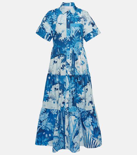 Printed cotton poplin shirt dress - Erdem - Modalova