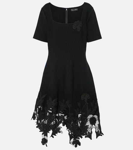Minikleid aus Strick mit Spitze - Oscar de la Renta - Modalova