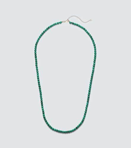 Kt gold beaded necklace with malachite - Mateo - Modalova