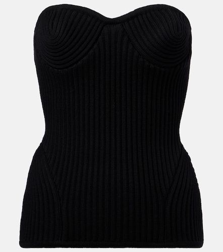 Ribbed-knit wool-blend corset - Jean Paul Gaultier - Modalova