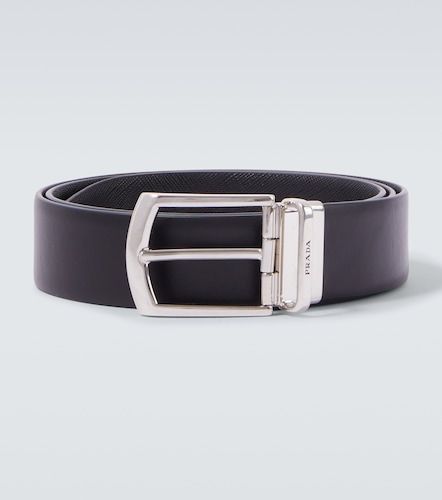 Reversible Saffiano and leather belt - Prada - Modalova