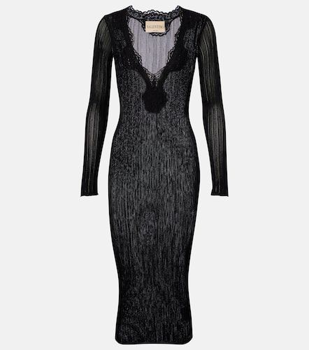 Abito midi in maglia a coste - Valentino Garavani - Modalova