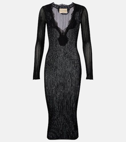 Midikleid aus Rippstrick mit Spitze - Valentino Garavani - Modalova
