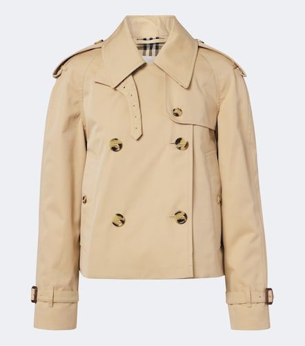 Chaqueta cruzada de gabardina de algodón - Burberry - Modalova