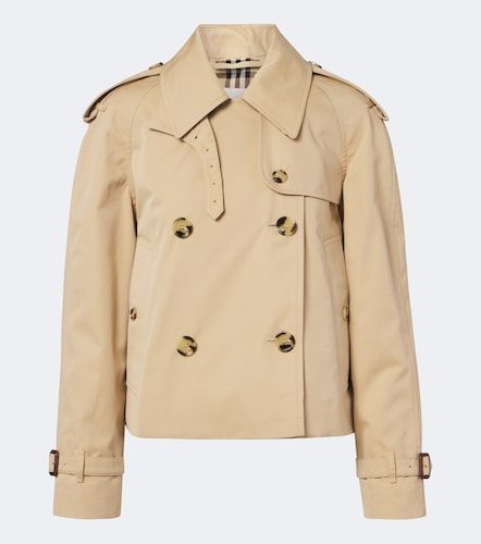 Chaqueta cruzada de gabardina de algodón - Burberry - Modalova