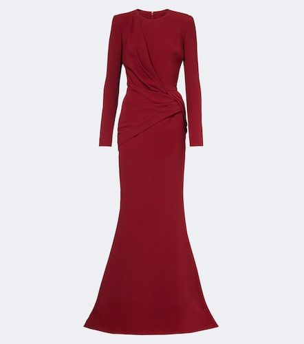 Vestido de fiesta de cady drapeado - Elie Saab - Modalova