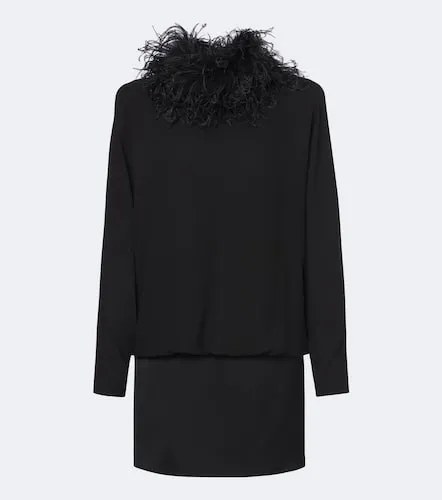Vestido corto de georgette de seda - Valentino Garavani - Modalova