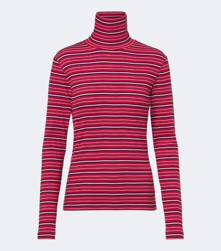 Pullover dolcevita in misto cotone a righe - Dries Van Noten - Modalova