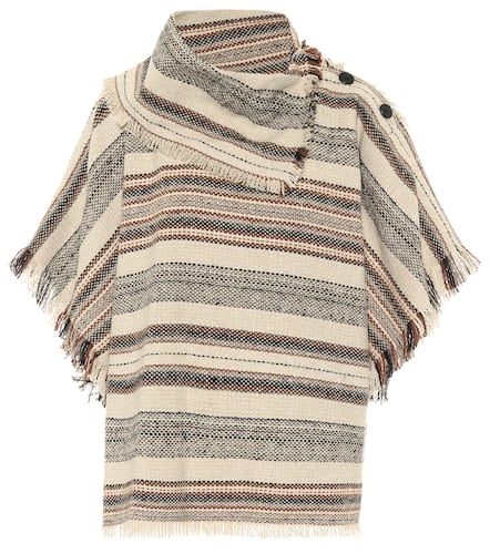 Jacoya striped tweed poncho - Marant Etoile - Modalova