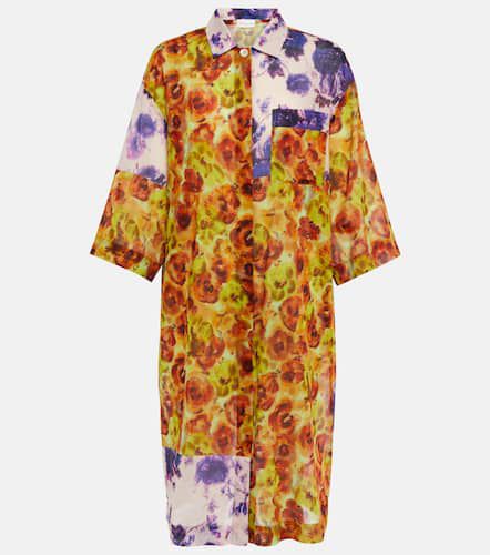 Floral cotton voile shirt dress - Dries Van Noten - Modalova