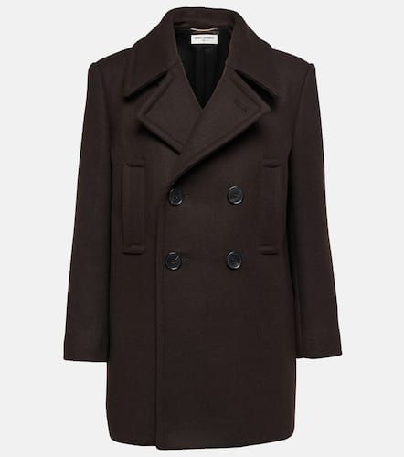 Wool gabardine peacoat - Saint Laurent - Modalova