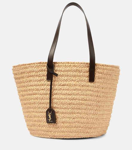 Panier Medium raffia tote bag - Saint Laurent - Modalova