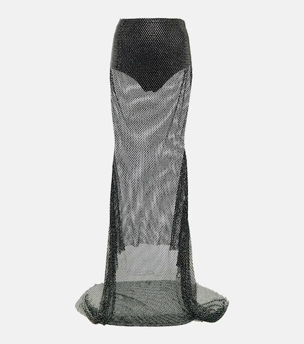 Gonna lunga in mesh con cristalli - Giuseppe di Morabito - Modalova