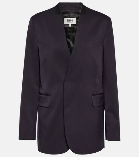 Single-breasted wool-blend blazer - MM6 Maison Margiela - Modalova