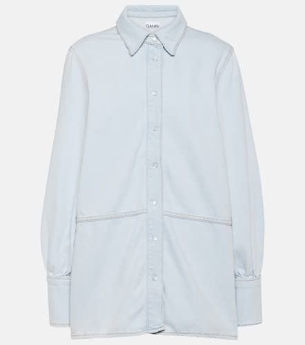 Ganni Future logo denim shirt - Ganni - Modalova