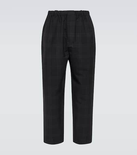 Checked wool seersucker pants - Lemaire - Modalova