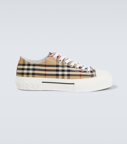 Check canvas sneakers - Burberry - Modalova