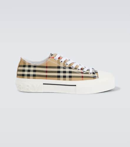 Check canvas sneakers - Burberry - Modalova