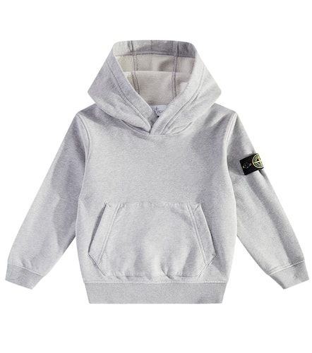 Compass cotton jersey hoodie - Stone Island Junior - Modalova