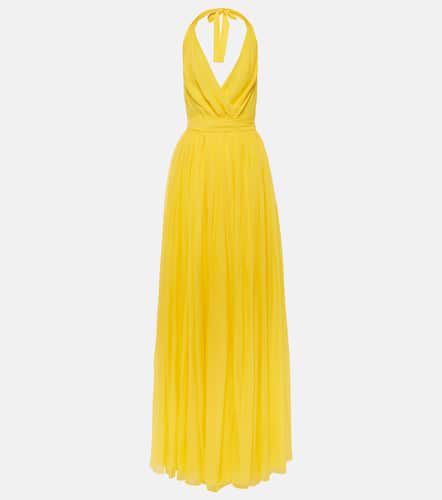 Halterneck silk chiffon gown - Dolce&Gabbana - Modalova