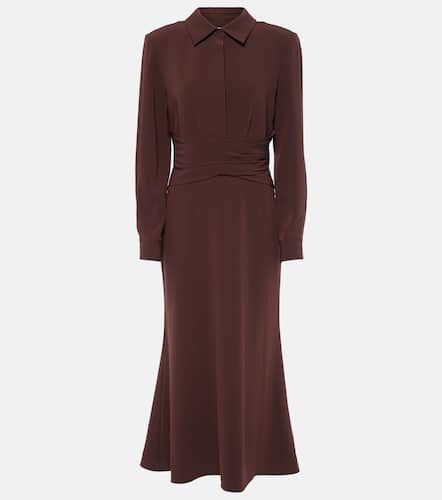 Gathered crÃªpe satin midi dress - Roland Mouret - Modalova