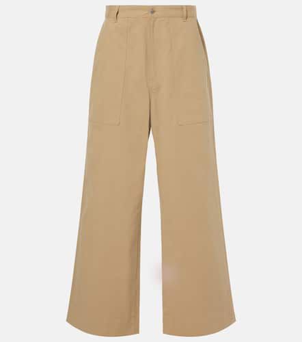 High-rise gabardine wide-leg pants - Moncler - Modalova