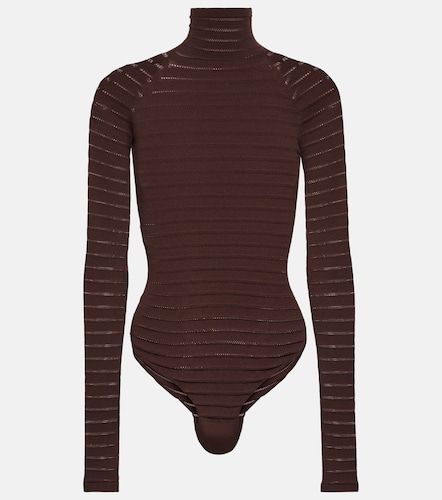 Alaia Striped turtleneck bodysuit - Alaia - Modalova