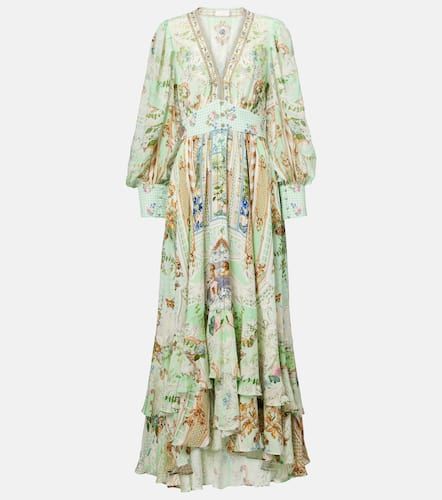 Crystal-embellished silk maxi dress - Camilla - Modalova